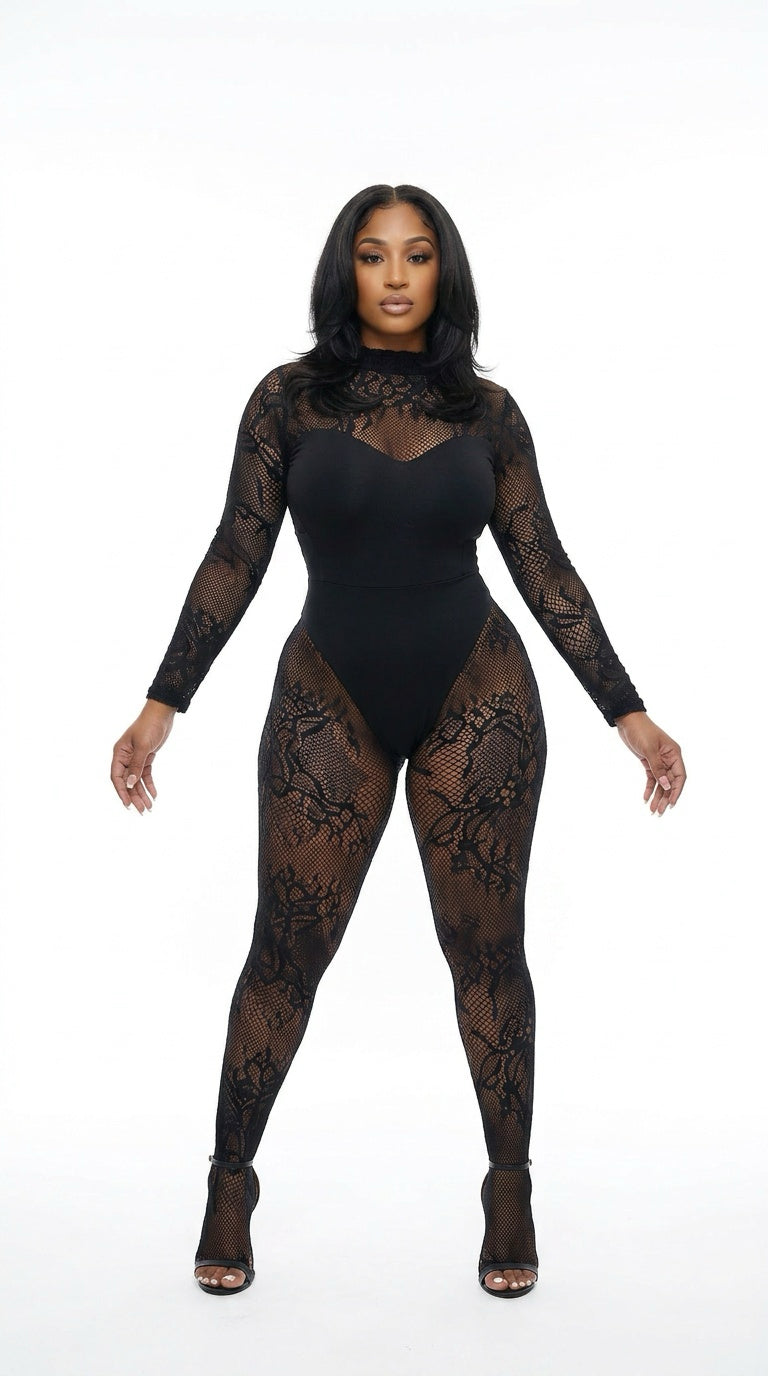 Reverence · Lace Jumpsuit