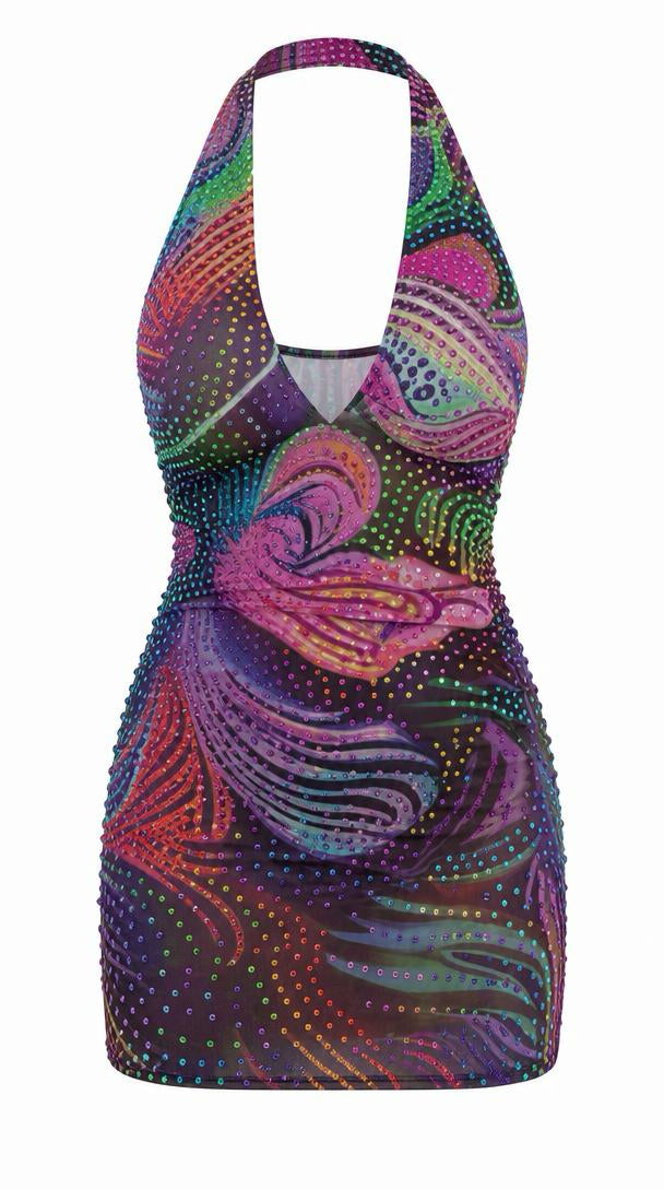 Aurora · Halter  short dress