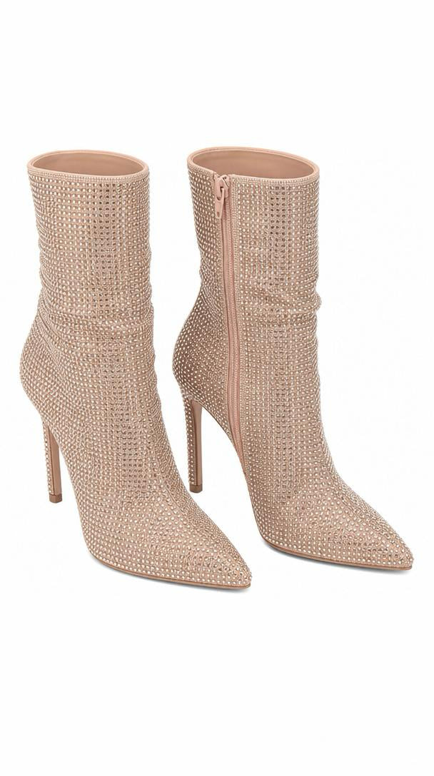 Stardust · Rhinestone Pointed-Toe Bootie