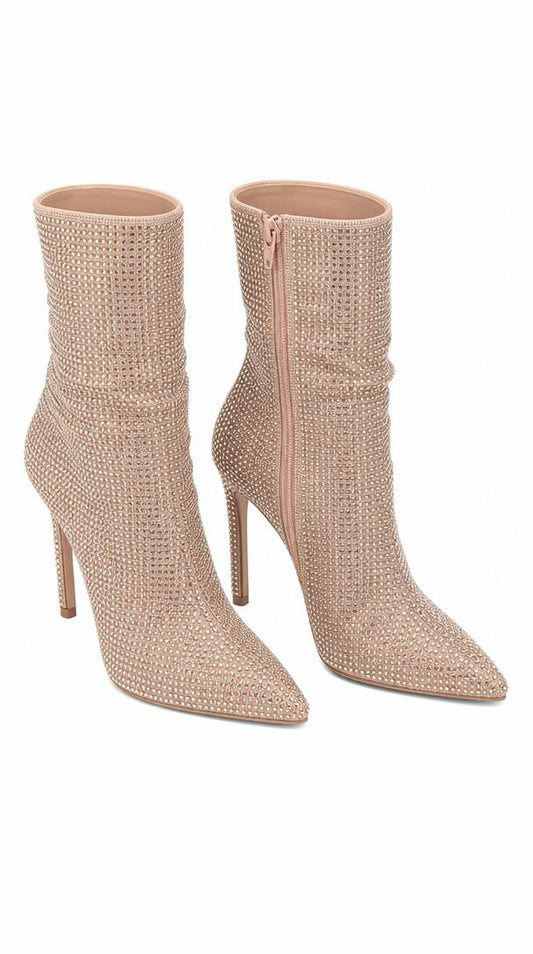 Stardust · Rhinestone Pointed-Toe Bootie