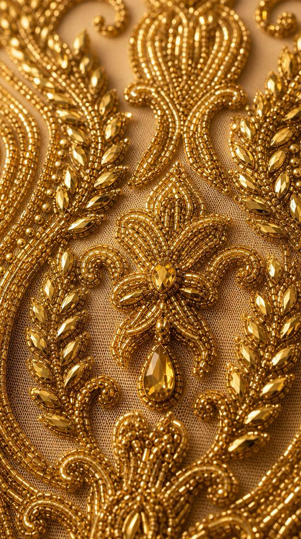 Athena · Custom Couture Mini — Gold Baroque Beaded
