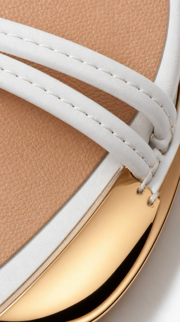 Wrap Around · White Strappy Stiletto Sandal