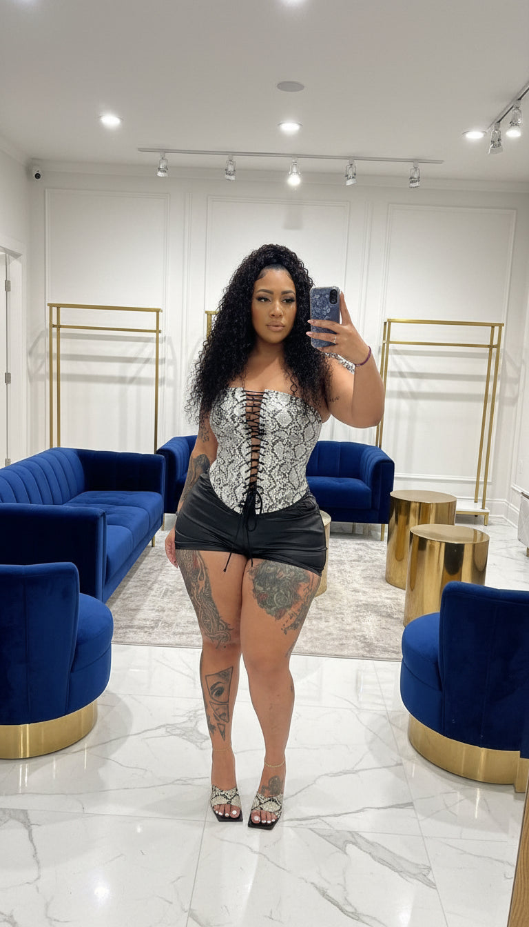 Foundation · Faux Leather Booty Short