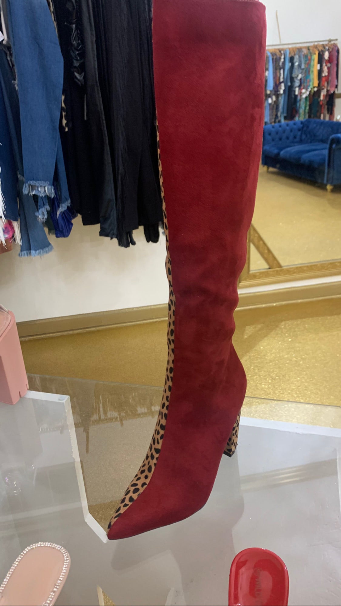 Two Face · Two-Tone Knee-High Boot