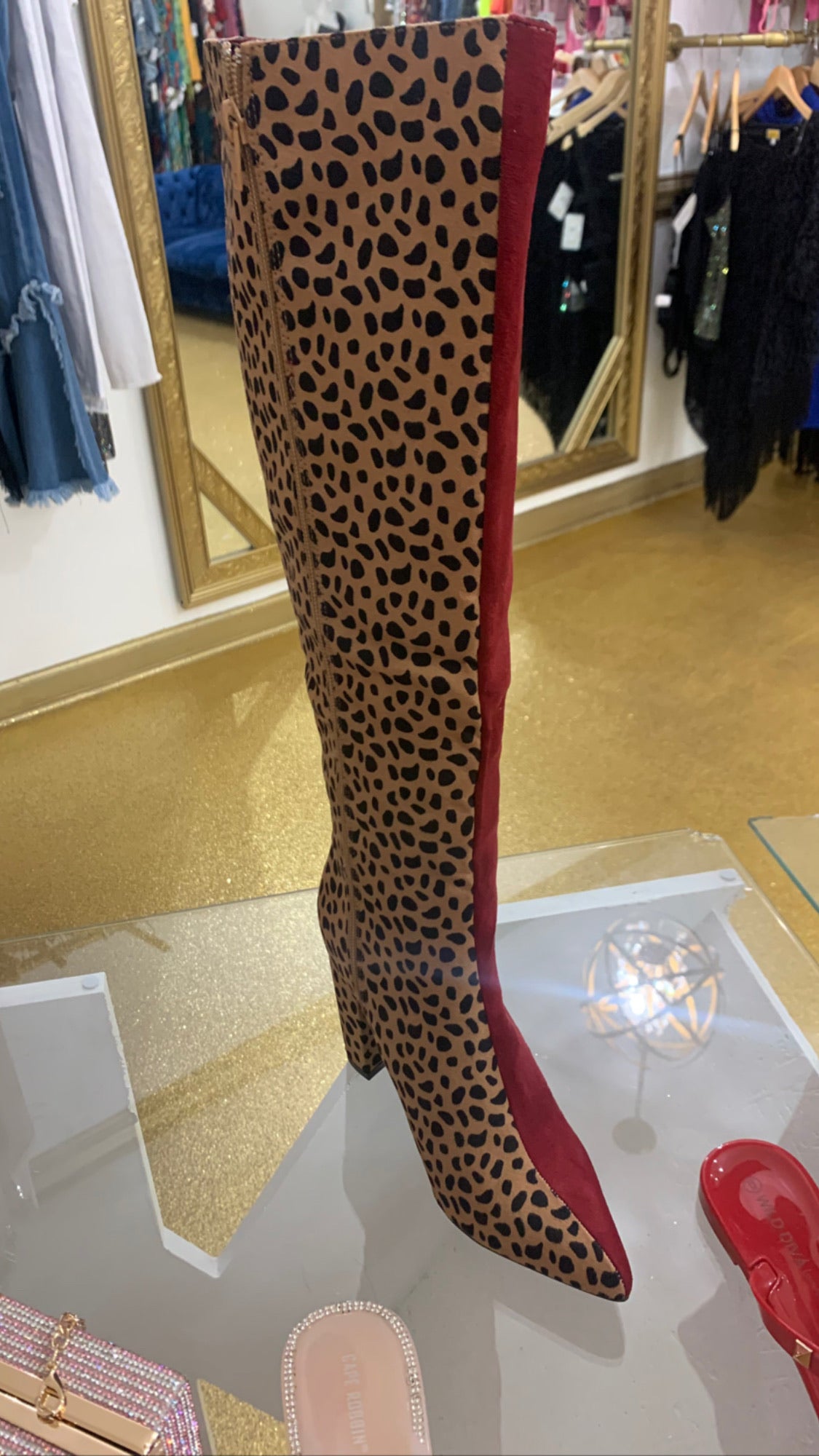 Two Face · Two-Tone Knee-High Boot